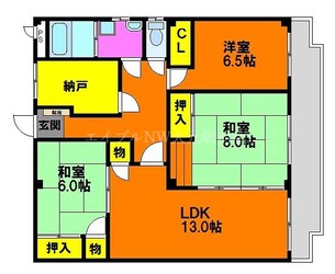 フラット新屋敷の物件間取画像